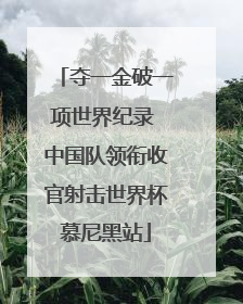 夺一金破一项世界纪录 中国队领衔收官射击世界杯慕尼黑站