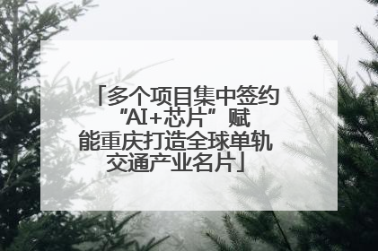 多个项目集中签约 “AI+芯片”赋能重庆打造全球单轨交通产业名片