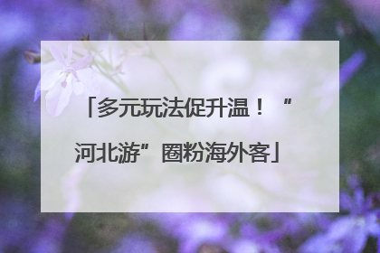 多元玩法促升温！“河北游”圈粉海外客
