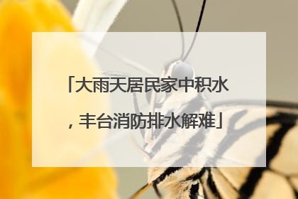 大雨天居民家中积水，丰台消防排水解难