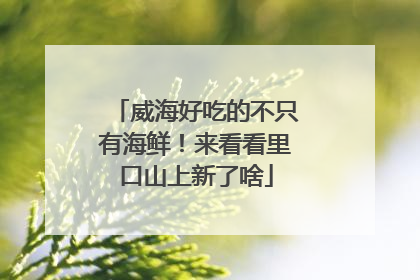 威海好吃的不只有海鲜！来看看里口山上新了啥