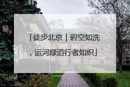 徒步北京｜碧空如洗，运河绿道行者如织
