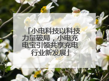 小电科技以科技力量破局，小电充电宝引领共享充电行业新发展