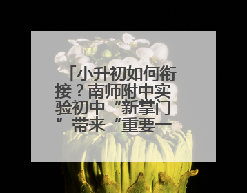 小升初如何衔接？南师附中实验初中“新掌门”带来“重要一课”