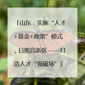 山东：实施“人才+基金+政策”模式，日照高新区——打造人才“强磁场”