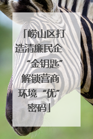 崂山区打造清廉民企“金钥匙” 解锁营商环境“优”密码