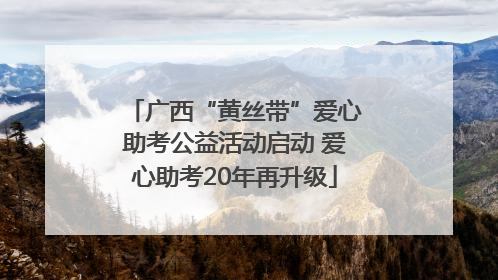 广西“黄丝带”爱心助考公益活动启动 爱心助考20年再升级