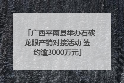 广西平南县举办石硖龙眼产销对接活动 签约逾3000万元