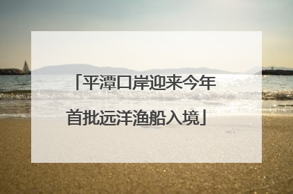 平潭口岸迎来今年首批远洋渔船入境