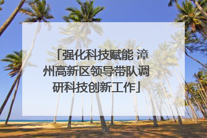 强化科技赋能 漳州高新区领导带队调研科技创新工作