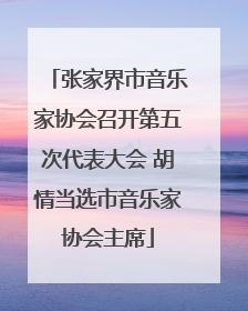 张家界市音乐家协会召开第五次代表大会 胡情当选市音乐家协会主席