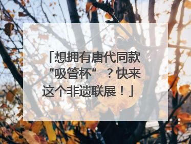 想拥有唐代同款“吸管杯”？快来这个非遗联展！
