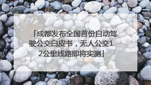 成都发布全国首份自动驾驶公交白皮书，无人公交12公里线路即将实测