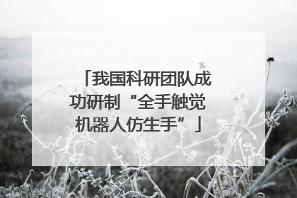 我国科研团队成功研制“全手触觉机器人仿生手”