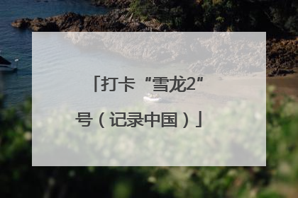 打卡“雪龙2”号（记录中国）