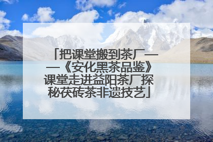 把课堂搬到茶厂——《安化黑茶品鉴》课堂走进益阳茶厂探秘茯砖茶非遗技艺