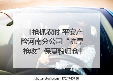 抢抓农时 平安产险河南分公司“抗旱抢收”保夏粮归仓