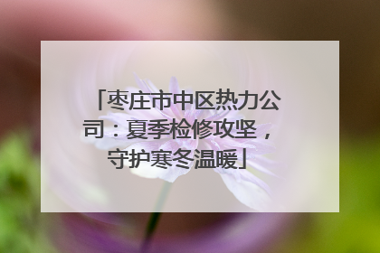 枣庄市中区热力公司：夏季检修攻坚，守护寒冬温暖