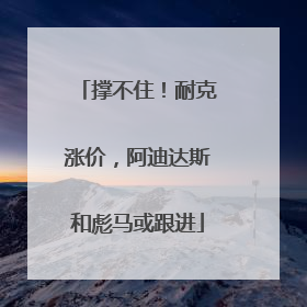 撑不住！耐克涨价，阿迪达斯和彪马或跟进
