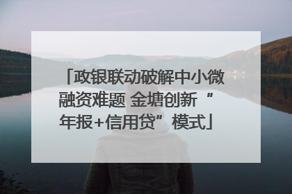 政银联动破解中小微融资难题 金塘创新“年报+信用贷”模式