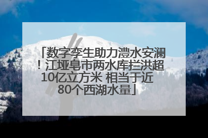 数字孪生助力澧水安澜！江垭皂市两水库拦洪超10亿立方米 相当于近80个西湖水量