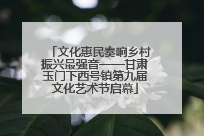 文化惠民奏响乡村振兴最强音——甘肃玉门下西号镇第九届文化艺术节启幕