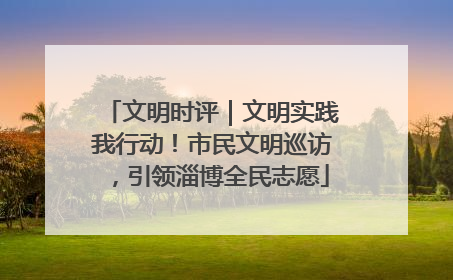 文明时评｜文明实践我行动！市民文明巡访，引领淄博全民志愿