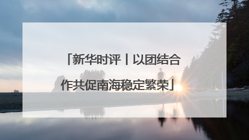 新华时评丨以团结合作共促南海稳定繁荣