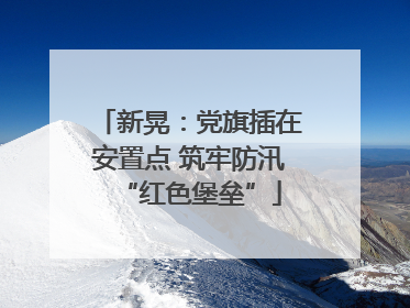新晃：党旗插在安置点 筑牢防汛“红色堡垒”