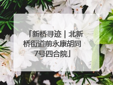 新桥寻迹｜北新桥街道前永康胡同7号四合院