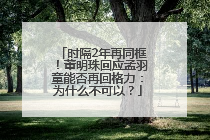 时隔2年再同框！董明珠回应孟羽童能否再回格力：为什么不可以？