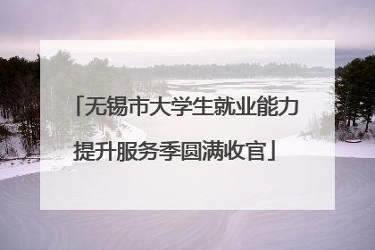 无锡市大学生就业能力提升服务季圆满收官
