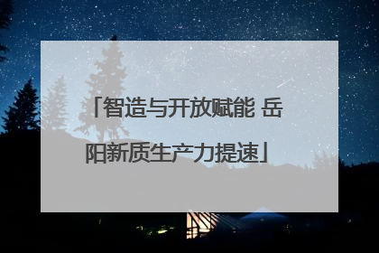 智造与开放赋能 岳阳新质生产力提速
