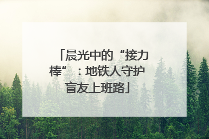 晨光中的“接力棒”：地铁人守护盲友上班路