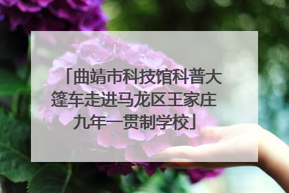 曲靖市科技馆科普大篷车走进马龙区王家庄九年一贯制学校
