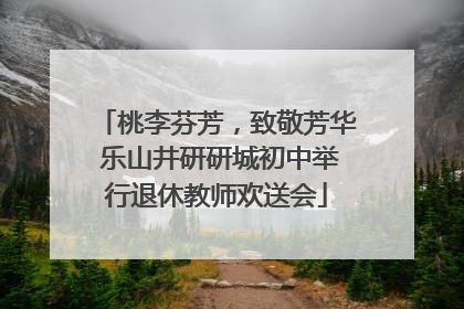 桃李芬芳，致敬芳华 乐山井研研城初中举行退休教师欢送会