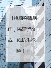 桃源突降暴雨，民辅警奋战一线抗洪抢险！