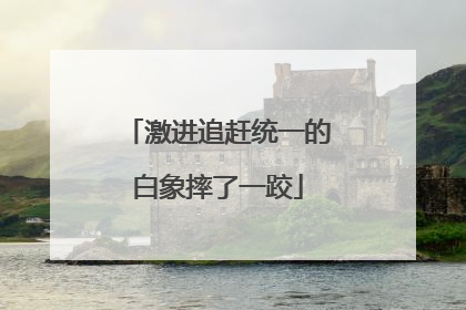 激进追赶统一的白象摔了一跤