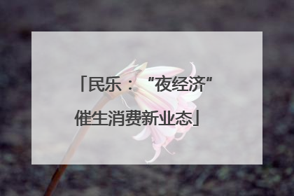 民乐：“夜经济”催生消费新业态
