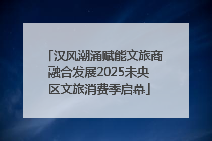 汉风潮涌赋能文旅商融合发展2025未央区文旅消费季启幕