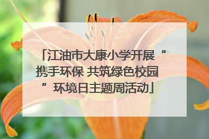 江油市大康小学开展“携手环保 共筑绿色校园”环境日主题周活动