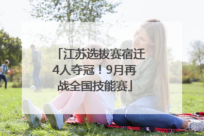 江苏选拔赛宿迁4人夺冠！9月再战全国技能赛