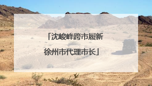 沈峻峰跨市履新徐州市代理市长