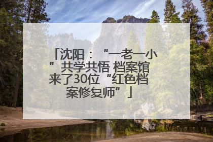 沈阳：“一老一小”共学共悟 档案馆来了30位“红色档案修复师”