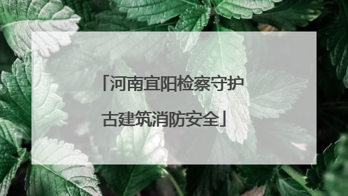 河南宜阳检察守护古建筑消防安全