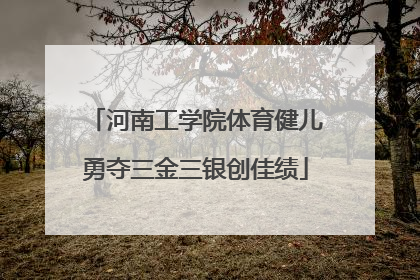 河南工学院体育健儿勇夺三金三银创佳绩