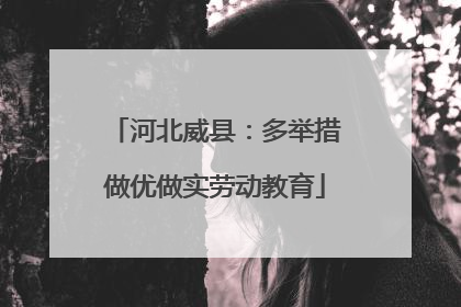 河北威县：多举措做优做实劳动教育
