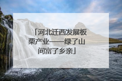 河北迁西发展板栗产业——绿了山间富了乡亲