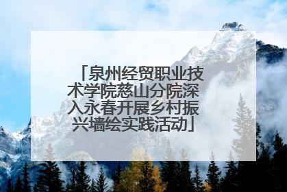 泉州经贸职业技术学院慈山分院深入永春开展乡村振兴墙绘实践活动