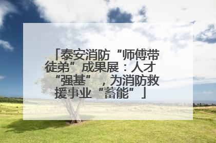 泰安消防“师傅带徒弟”成果展：人才“强基”，为消防救援事业“蓄能”
